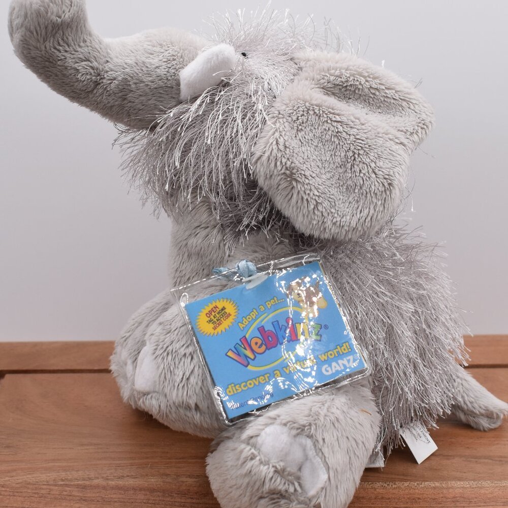 Elephant HM007 Plush Stuffed Animal Retired Unused Code Webkinz Ganz Stuffed Toy - Picture 4 of 7